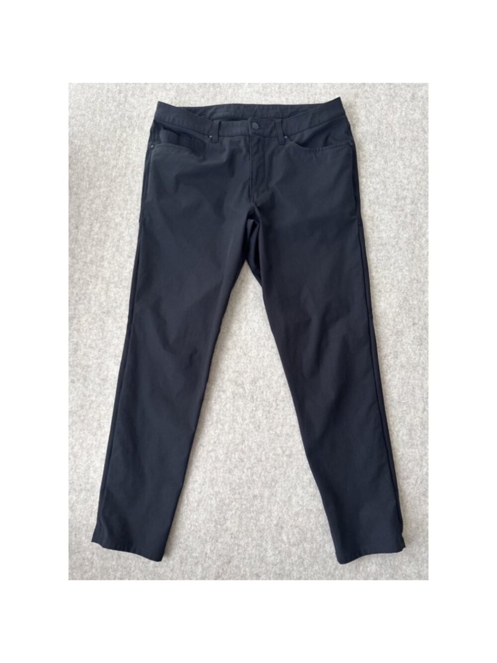 Lululemon 5 Pocket ABC Pants Mens 34x30 Black Slim Fit Warpstreme